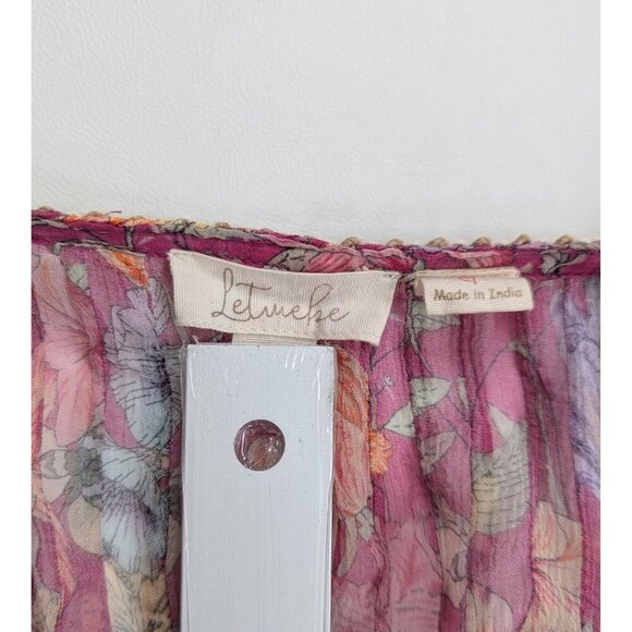 Anthropologie Letruelse Boho Sheer Dress OVersized Sheer Cover-Up Size Small - Picture 4 of 14